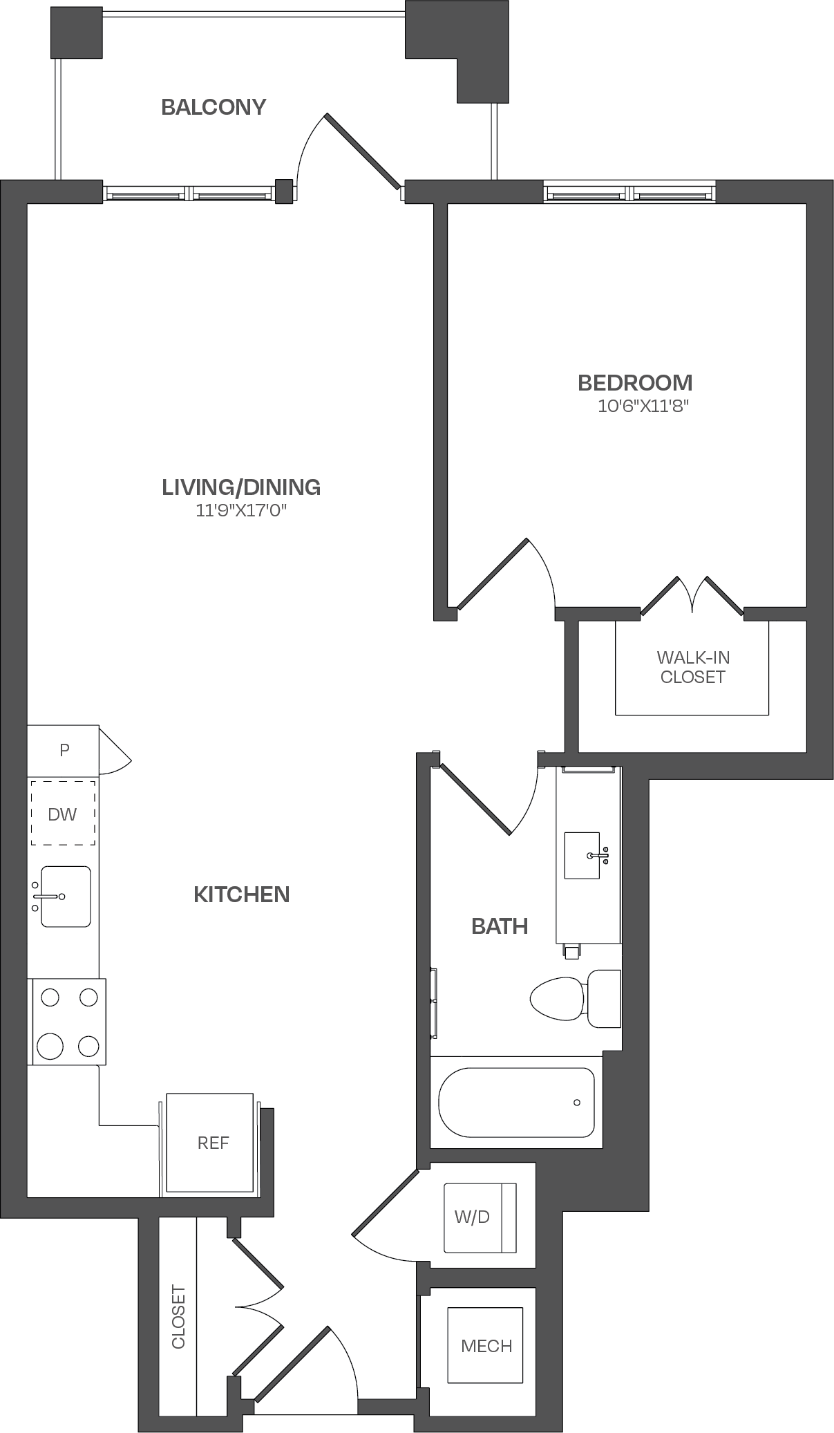 1 Bed/1 Bath-A13